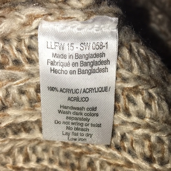 Love & Liberty Butterscotch Tweed Cowl Neck Sweater with Side Slits - Picture 5 of 5